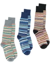 Paul Smith Three-pack Multicolor Signature Stripe Socks