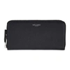 SAINT LAURENT SAINT LAURENT BLACK RIVE GAUCHE ZIP AROUND WALLET,414680 B680N