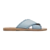 ANCIENT GREEK SANDALS ANCIENT GREEK SANDALS BLUE DENIM THAIS SANDALS,THAIS - DENIM