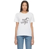 SAINT LAURENT SAINT LAURENT WHITE LOGO T-SHIRT,505583 YB2OQ