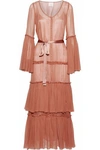 CINQ À SEPT WOMAN SILK MIDI DRESS ANTIQUE ROSE,US 4772211931110473