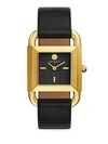 TORY BURCH PHIPPS GOLDTONE TWO-HAND LEATHER STRAP WATCH,400095705660