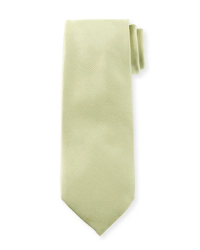 Tom Ford Solid Satin-finish Silk Twill Tie In Light Green