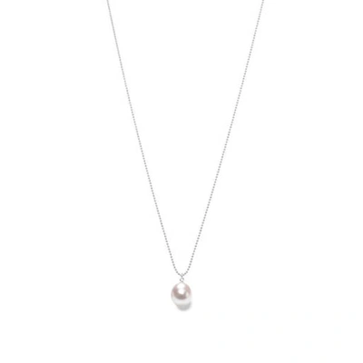 Ora Pearls White Pearl Drop Pendant Silver Chain