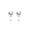 Ora Pearls Medium White Pearl Studs Earrings Sterling Silver
