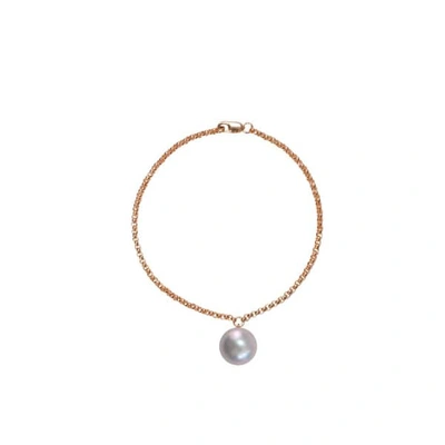 Ora Pearls Alba Grey Pearl Bracelet Gold