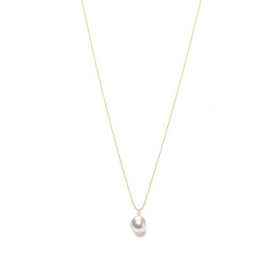 Ora Pearls White Pearl Drop Pendant Gold Chain