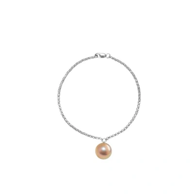 Ora Pearls Alba Pinky Gold Pearl Bracelet Silver