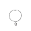 Ora Pearls Magna Silver Chain Bracelet Xxl Grey Pearl