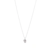 Ora Pearls Grey Pearl Drop Pendant Silver Chain In Silver