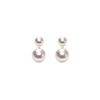 Ora Pearls Duet White Pearl Earrings Large Gold