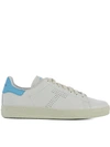 TOM FORD WHITE LEATHER SNEAKERS,10511742