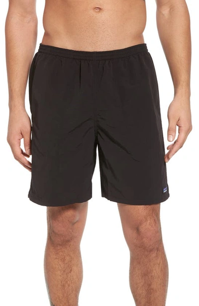 Patagonia Baggies Lights Dwr-coated Recycled Ripstop Shorts In Black