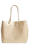 MARC JACOBS LEATHER LOGO SHOPPER TOTE,M0013698