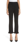 GIVENCHY RIBBED RUFFLE HEM PANTS,BW500L4Z0M