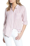 Rails Charlie Striped Button-down Shirt In Bordeaux Stripe