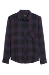Rails Hunter Plaid Shirt In Midnight/ Merlot/ Gold