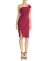 Likely Packard One-shoulder Cocktail Dress In Electric Plum