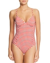 TORY BURCH GINGHAM ONE PIECE SWIMSUIT,48948