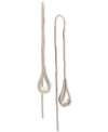 DKNY GOLD-TONE OPEN TEARDROP THREADER EARRINGS