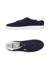 Aprix Leather-trimmed Suede Sneakers - Navy In Dark Blue