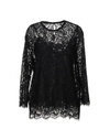 DOLCE & GABBANA DOLCE & GABBANA WOMAN TOP BLACK SIZE 4 COTTON, VISCOSE, POLYAMIDE,38725312DA 6