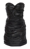 ZEYNEP ARCAY STRAPLESS LEATHER DRESS,FW18DR08