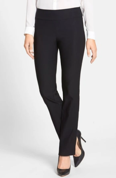 Nic And Zoe Petite Wonderstretch Straight-leg Pants In Black Onyx