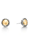 John Hardy Classic Chain Hammered Stud Earrings In Silver