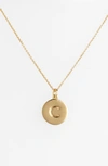 Kate Spade 'one In A Million' Initial Pendant Necklace In C- Gold