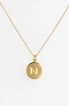 Kate Spade 'one In A Million' Initial Pendant Necklace In N- Gold