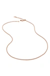 Monica Vinader 18-inch Box Chain In Rose Gold
