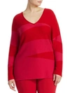 MARINA RINALDI Knit V-Neck Sweater