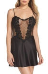 Flora Nikrooz Showstopper Chemise With Lace In Black