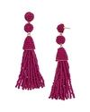 Baublebar Granita Beaded Tassel Earrings In Wine