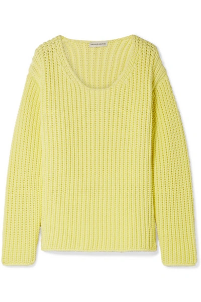 Mansur Gavriel Cotton-blend Sweater In Bright Yellow