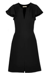 VANESSA BRUNO ISLAND GATHERED CREPE DRESS