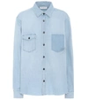 SAINT LAURENT DENIM BUTTON-DOWN SHIRT,P00300401-3