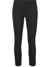 Veronica Beard Cropped Stretch-crepe Skinny Pants In Navy