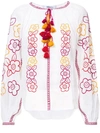 MARCH11 MARCH 11 FLORAL EMBROIDERED BLOUSE - WHITE,RE18NIBLOUSEWHITE12697696