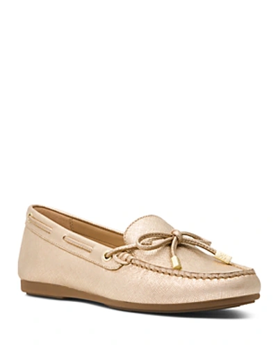 Michael Michael Kors Women's Sutton Leather Moccasins In Pale Gold