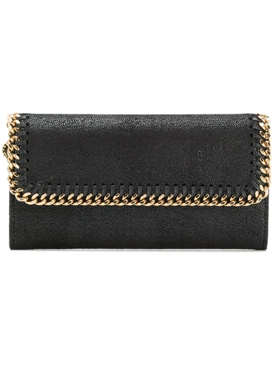 Stella Mccartney Falabella Continental Wallet In Black