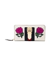 GUCCI SYLVIE ROSE EMBROIDERED LEATHER WALLET,4760830GUAG12547608