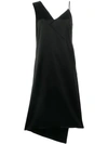 CEDRIC CHARLIER asymmetric slip dress,A0417391812709763