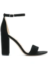 Sam Edelman Yaro Block Heel Sandal - Medium In Black Suede