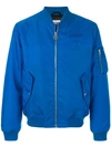 MOSCHINO MOSCHINO LOGO BOMBER JACKET - BLUE,J0622021612623397