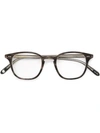 Garrett Leight Matte 'brooks' Optical Glasses In Green
