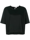 C.t.plage Loose Fit Cropped T-shirt In Black
