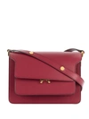 Marni Accordion Pocket Style Shoulder Bag In Red