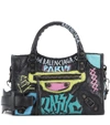 BALENCIAGA Classic City Graffiti Small leather tote,P00316110